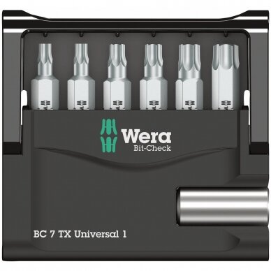 Набор насадок Bit-Check 7 TX Universal 1 WERA 1