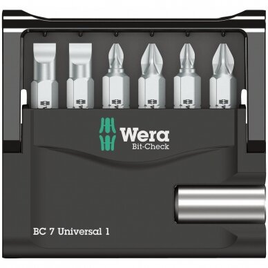 Универсальный набор наконечников Bit-Check 7 Universal 1 WERA 1