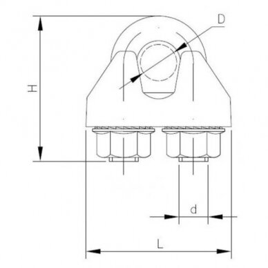 Lyno suspaudiklis DIN 741 2