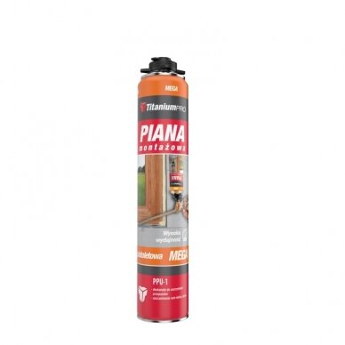 Montāžas pistoles putas Mega 65 L 880 ml